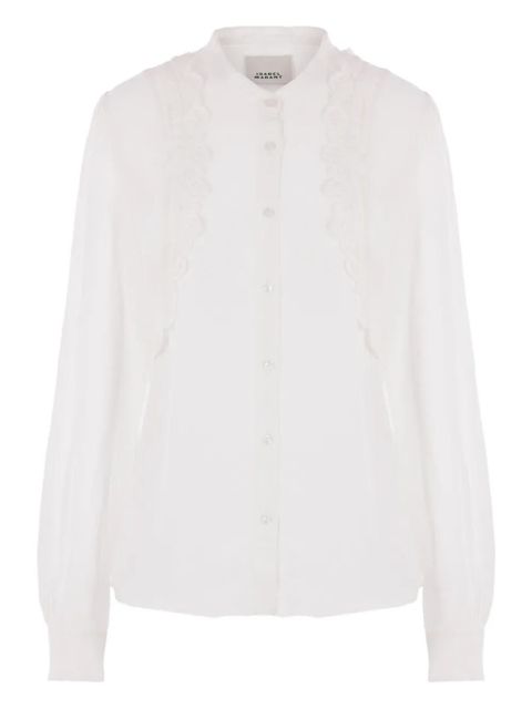 ISABEL MARANT silk embroidered shirt - White - zdjęcie produktu nr 1