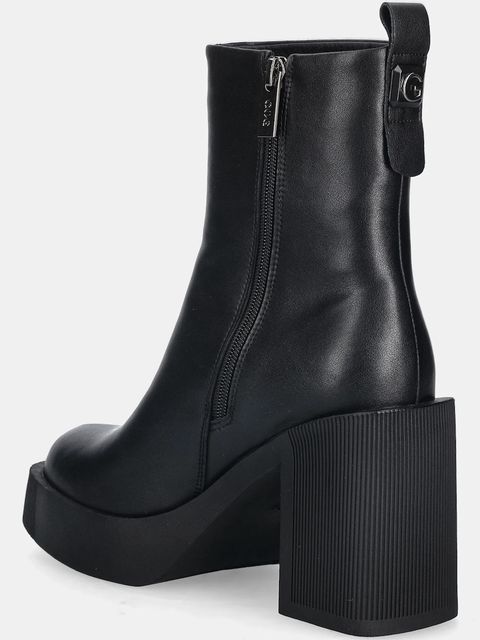 GOE botki skórzane damskie kolor czarny na słupku SS2N4151 BLACK