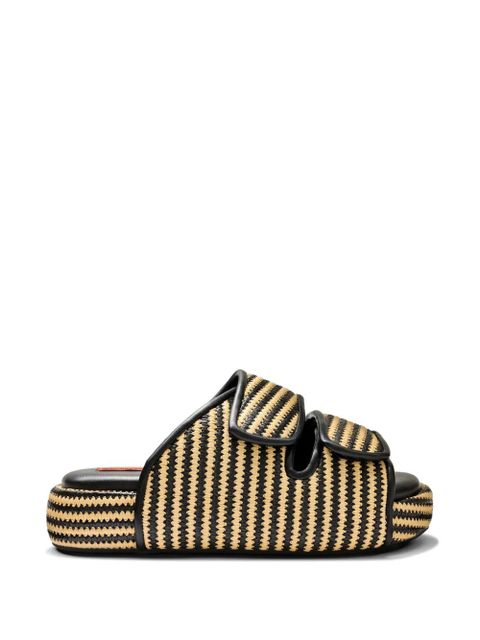 Simon Miller Raffia Cro striped sandals - Neutrals - zdjęcie produktu nr 1