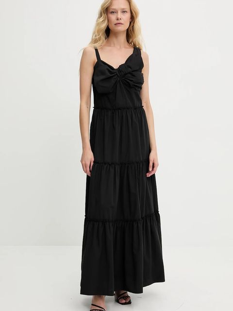 Answear.LAB sukienka kolor czarny maxi rozkloszowana - zdjęcie produktu nr 1