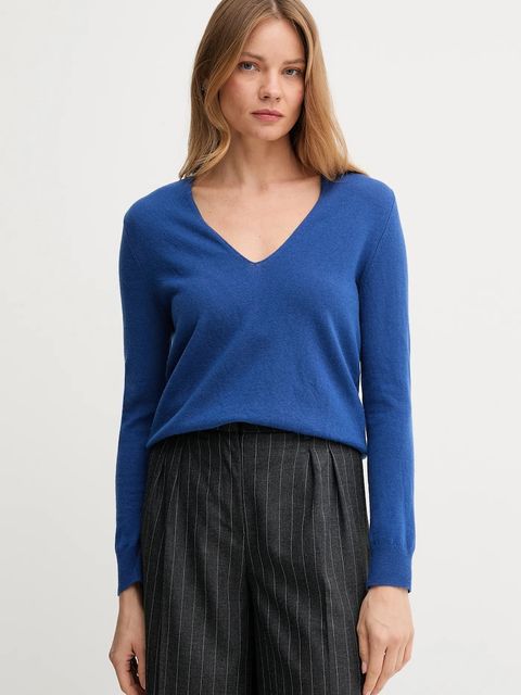 United Colors of Benetton sweter wełniany damski kolor niebieski lekki 1002D401Y - zdjęcie produktu nr 1