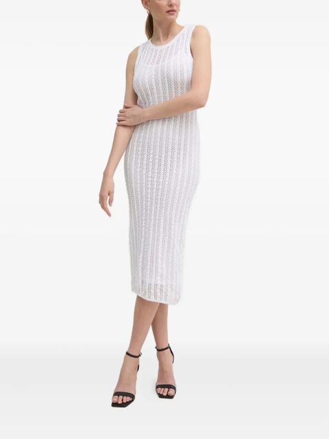 PINKO openwork sleeveless midi dress - White - zdjęcie produktu nr 2