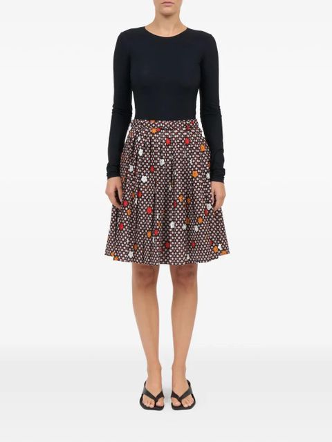 MM6 Maison Margiela floral-print midi skirt - Red - zdjęcie produktu nr 2