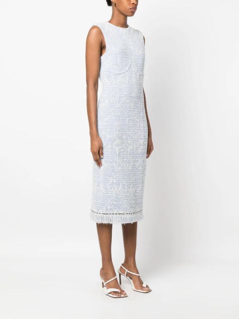 Givenchy 4G jacquard tweed dress - Blue
