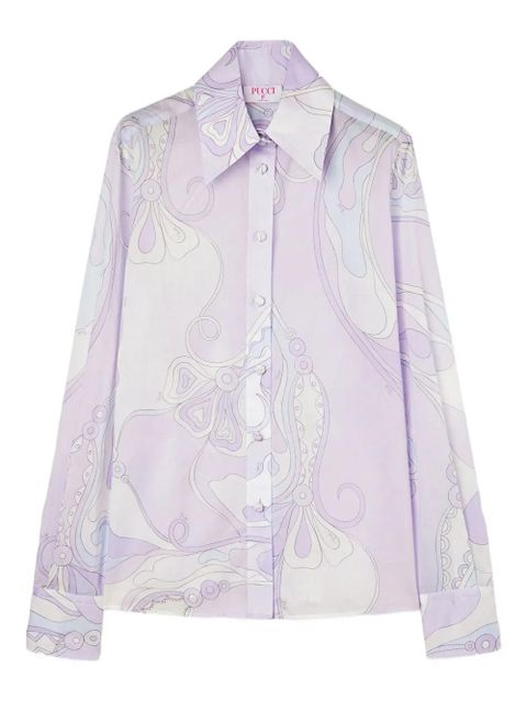 PUCCI orchidee-print cotton shirt - Purple - zdjęcie produktu nr 1