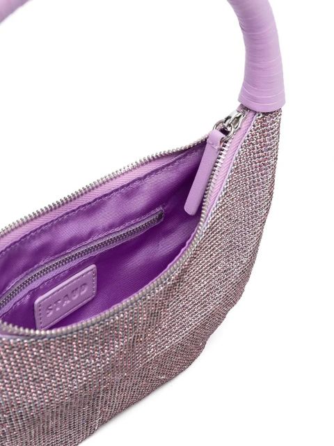 STAUD Pepper crystal-embellished tote bag - Purple