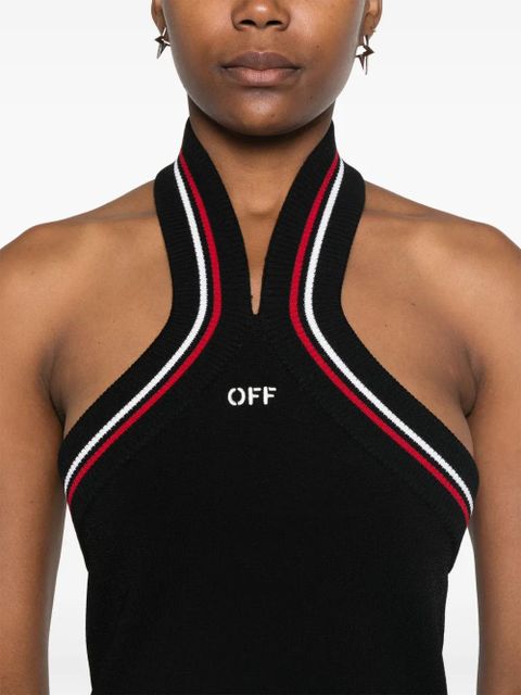 Off-White crossover-straps mini dress - Black