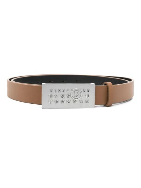 MM6 Maison Margiela numbers-motif belt - Brown - zdjęcie produktu nr 1