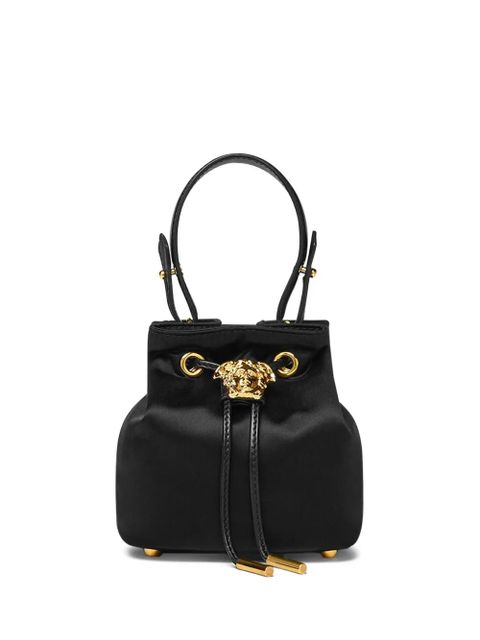 Versace mini La Medusa satin bucket bag - Black - zdjęcie produktu nr 1
