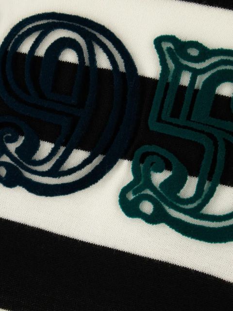 Max Mara striped virgin-wool cardigan - Black