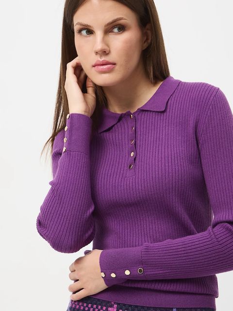 Medicine sweter damski kolor fioletowy