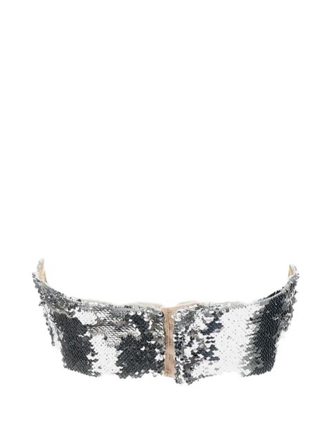 Simone Rocha sequin bandeau top - Silver - zdjęcie produktu nr 2