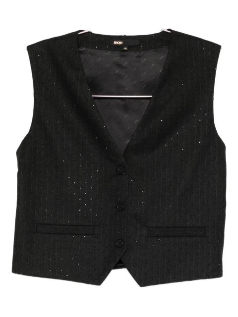 Maje buttoned vest - Black