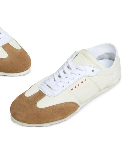 Marni Softy Soccer suede-detail sneakers - White