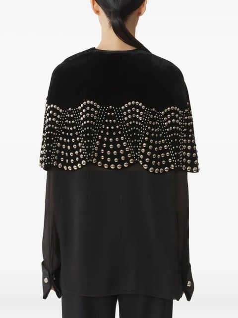 Lanvin beaded velvet top - Black