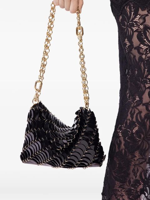 Rabanne patent paco leather shoulder bag - Black - zdjęcie produktu nr 2
