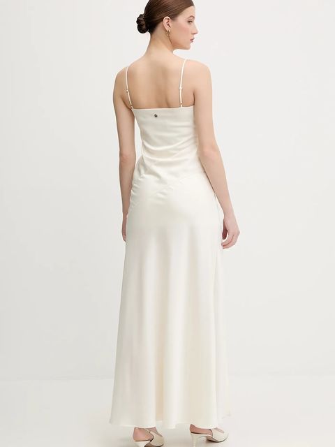 Joop! sukienka kolor beżowy maxi prosta 30100029