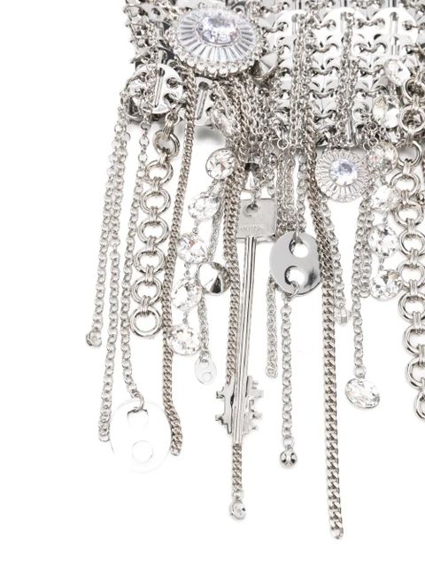 Rabanne Hanging Charms Discs Shoulder Bag - Silver