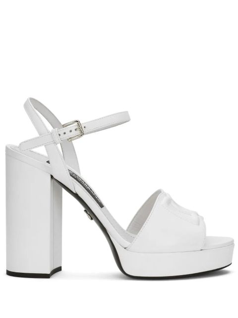 Dolce & Gabbana 85mm Keira platform sandals - White - zdjęcie produktu nr 1