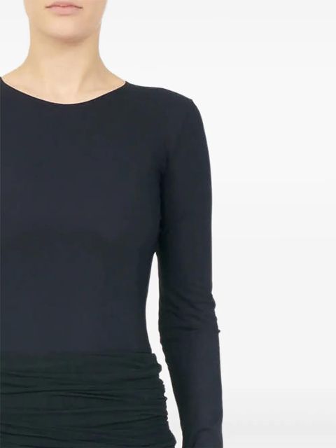 MM6 Maison Margiela pleated draped midi skirt - Blue