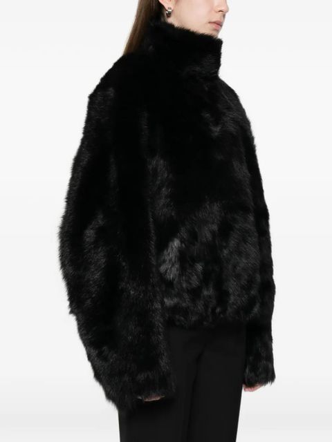 TOTEME silky shearling jacket - Black - zdjęcie produktu nr 2