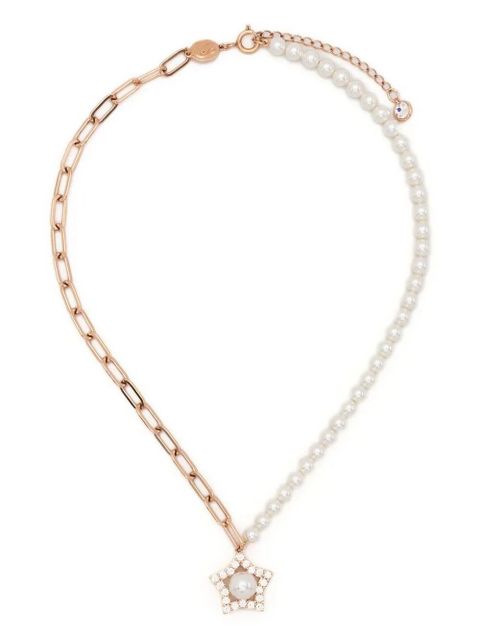 Swarovski Stella crystal-star necklace - White
