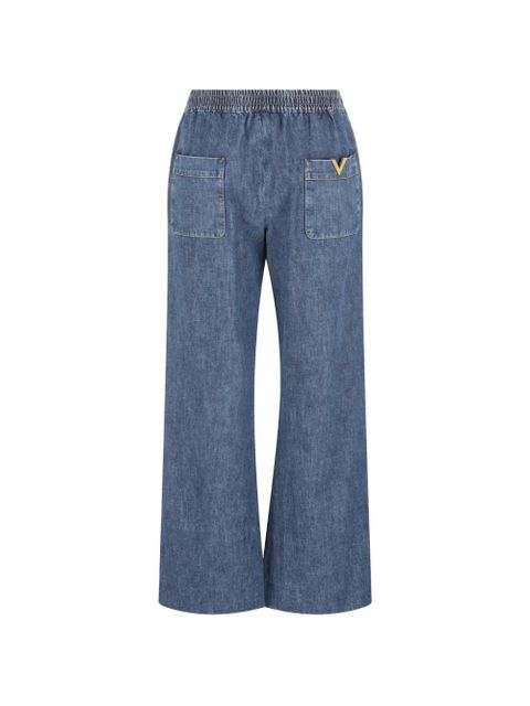 Valentino Garavani tassel-detail wide-leg jeans - Blue - zdjęcie produktu nr 2