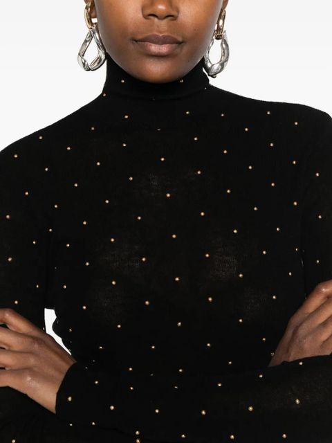 Rabanne stud-embellished jumper - Black