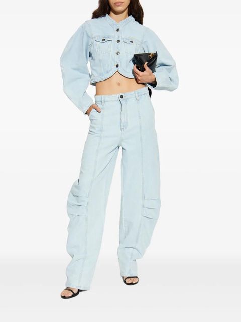 ROTATE BIRGER CHRISTENSEN cropped denim jacket - Blue - zdjęcie produktu nr 2