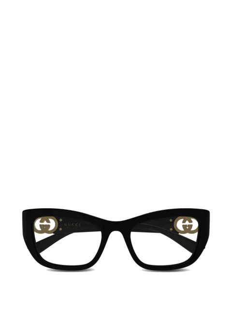 Gucci Eyewear Interlocking G cat-eye glasses - Black - zdjęcie produktu nr 1