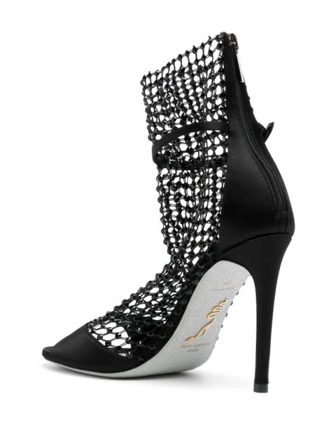 René Caovilla Galaxia 100mm crystal-embellished sandals - Black