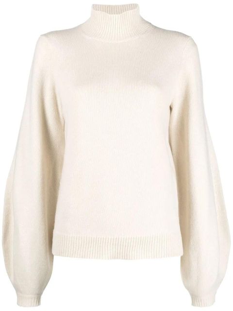 Chloé roll-neck cashmere jumper - White