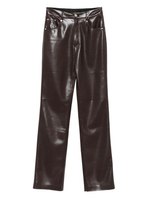 Nanushka five-pocket leather trousers - Brown - zdjęcie produktu nr 1