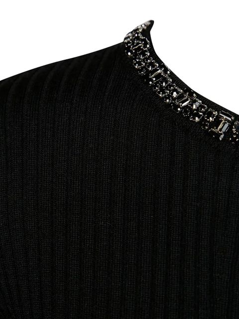 Max Mara Catone crystal-embellished top - Black