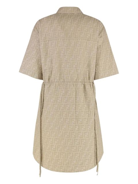 FENDI ff-motif pocket drawstring dress - Neutrals - zdjęcie produktu nr 2