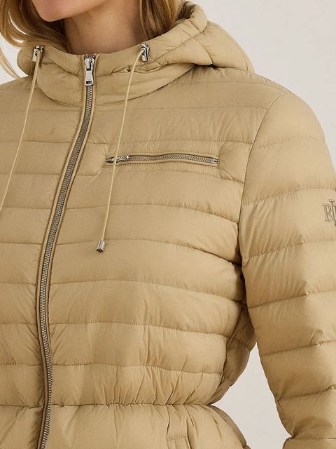 Lauren Ralph Lauren płaszcz kolor beżowy zimowa 297P04081