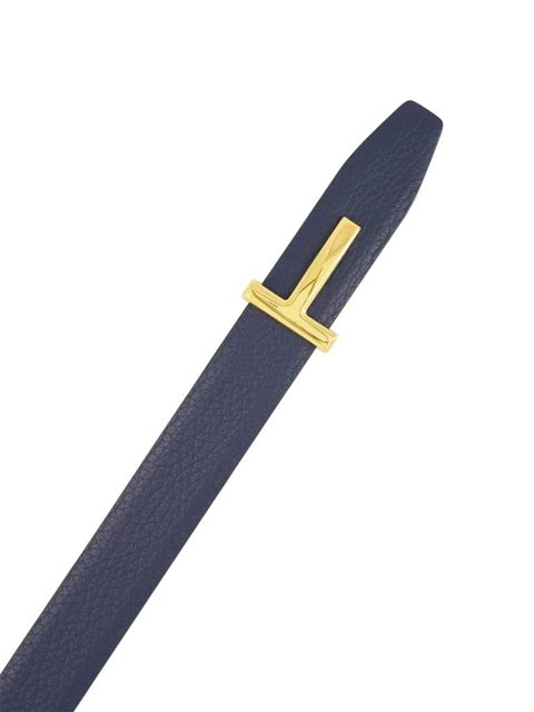 TOM FORD reversible logo-buckle leather belt - Blue