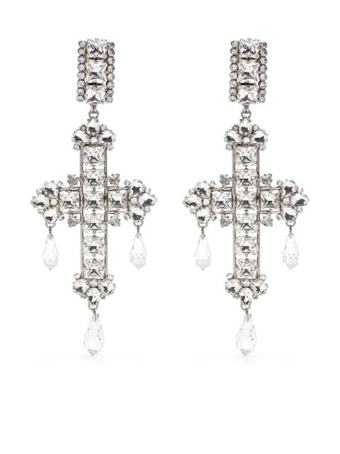 Alessandra Rich crystal-embellished earrings - White - zdjęcie produktu nr 1