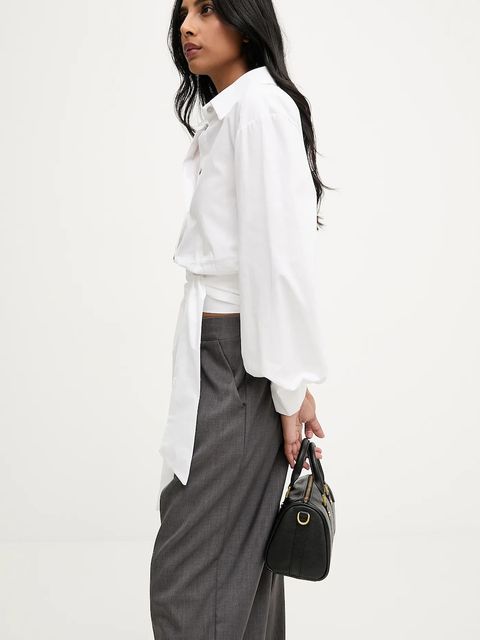 Answear.LAB koszula damska kolor biały relaxed z kołnierzykiem klasycznym