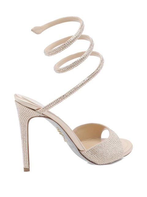 René Caovilla 105mm crystal-embellished sandals - Metallic
