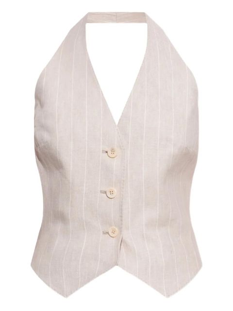 Max Mara Sauro pinstripe waistcoat - Neutrals - zdjęcie produktu nr 1