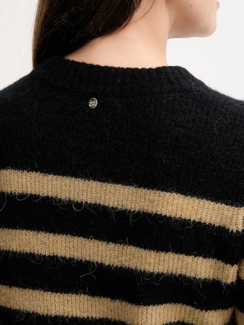 Mos Mosh sweter wełniany damski kolor czarny lekki 165660