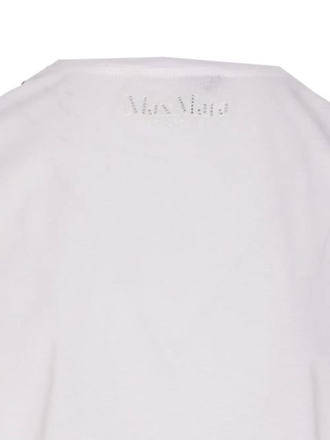 Max Mara floral-appliqué t-shirt - White