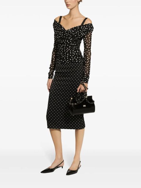 Dolce & Gabbana polka-dot tulle top - Black - zdjęcie produktu nr 2