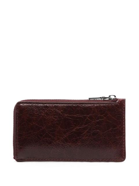 Maje crackled-leather card holder - Red - zdjęcie produktu nr 2