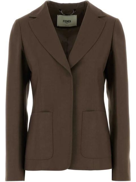 FENDI single-breasted blazer - F1RXG Green - zdjęcie produktu nr 1