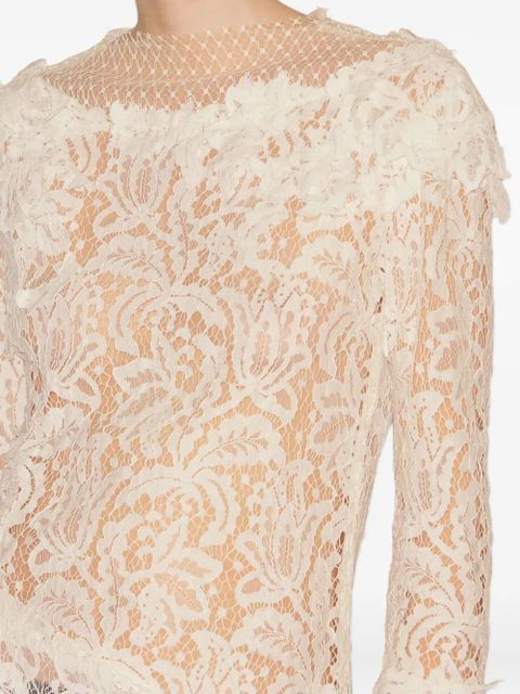 ISABEL MARANT Rubiana floral-lace ruffled dress - White