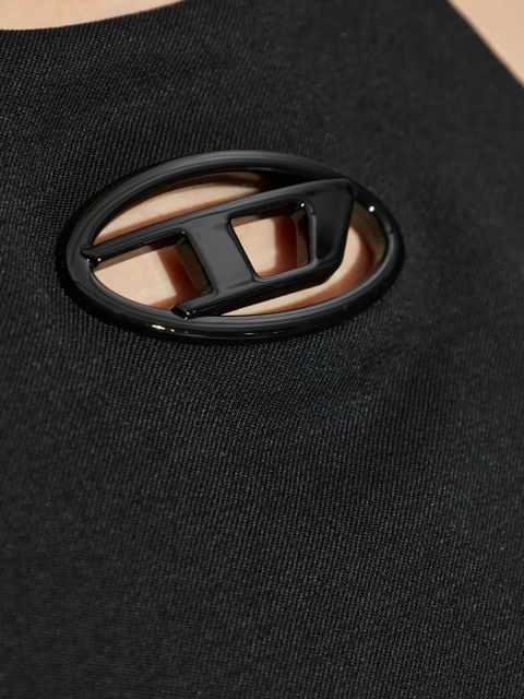 Diesel T-Elma logo halterneck top - Black