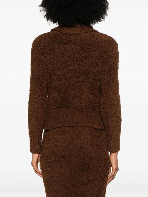 Self-Portrait oversize-collar sweater - Brown - zdjęcie produktu nr 2