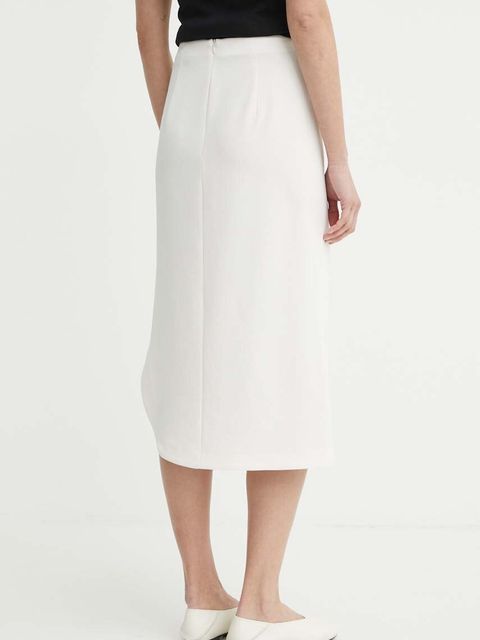Drykorn spódnica LEASA kolor biały midi prosta 130014 66427